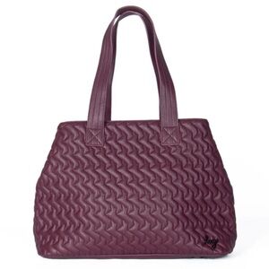 Lug Quilted Shoulder Bag in Purple